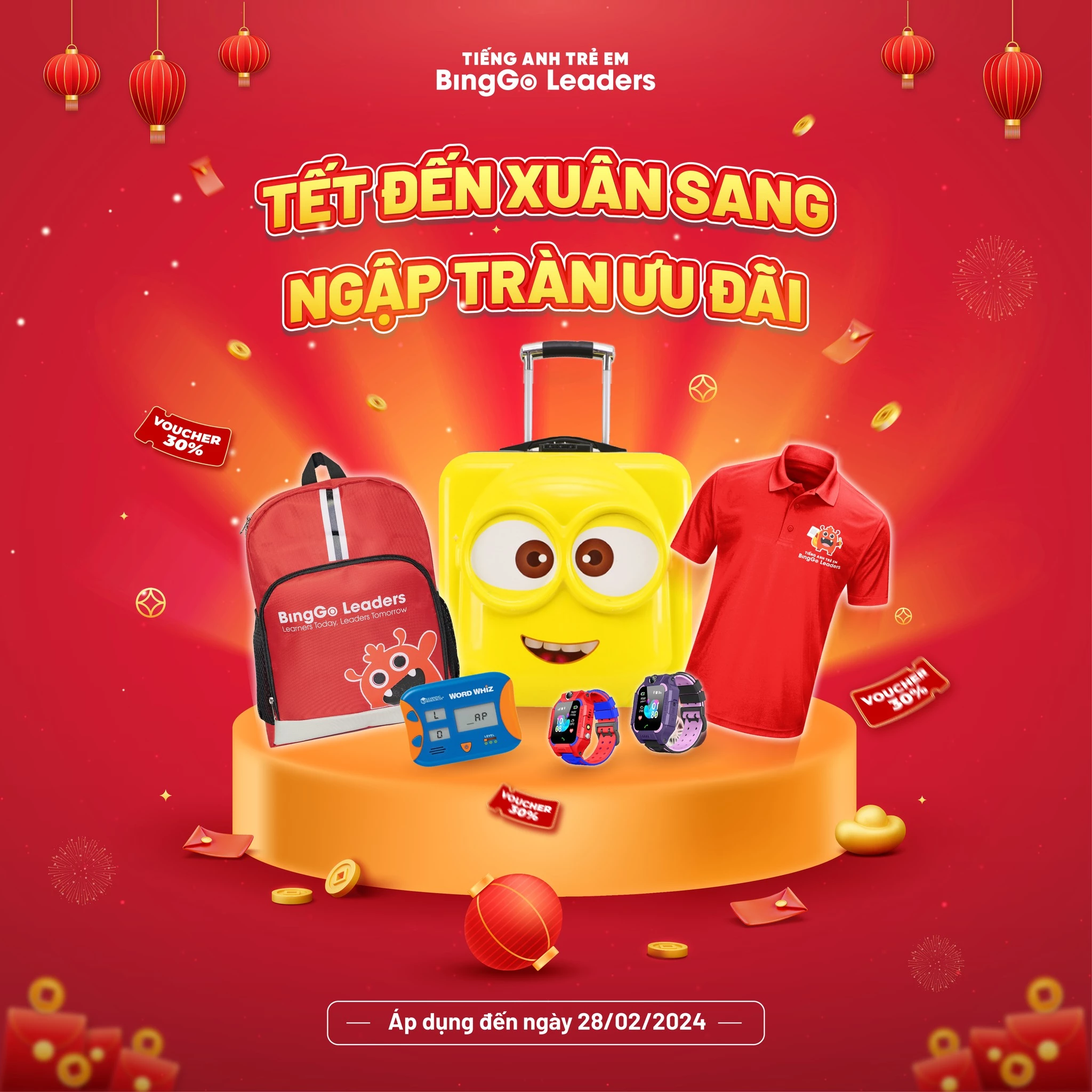 LÌ XÌ KHỦNG CHÀO XUÂN GIÁP THÌN | NHẬN NGAY ƯU ĐÃI 30% HỌC PHÍ