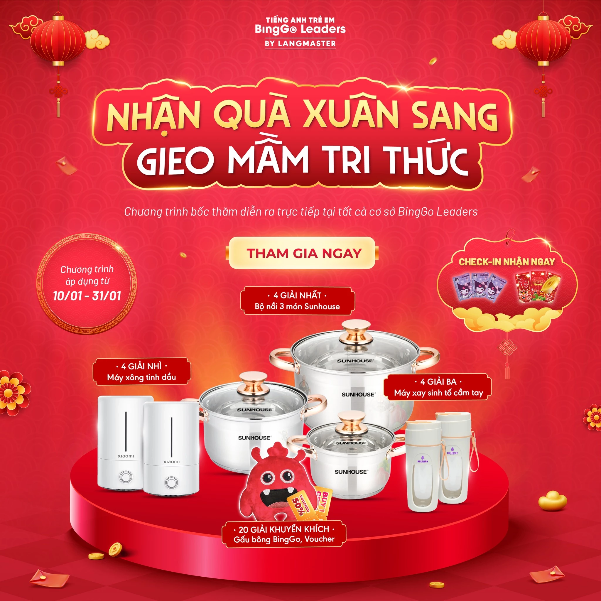 CHECK IN RỘN RÀNG - NHẬN QUÀ XUÂN SANG CÙNG BINGGO LEADERS!