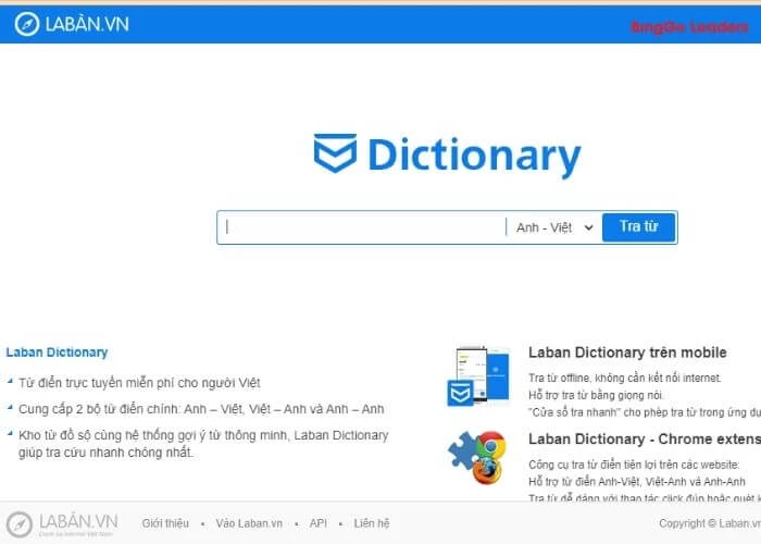 Từ điển Laban có thể sử dụng trên cả máy tính và điện thoại