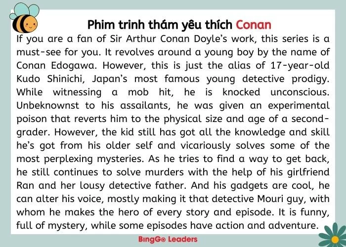Bài viết hay về phim Conan - Bộ phim trinh thám được yêu thích nhất
