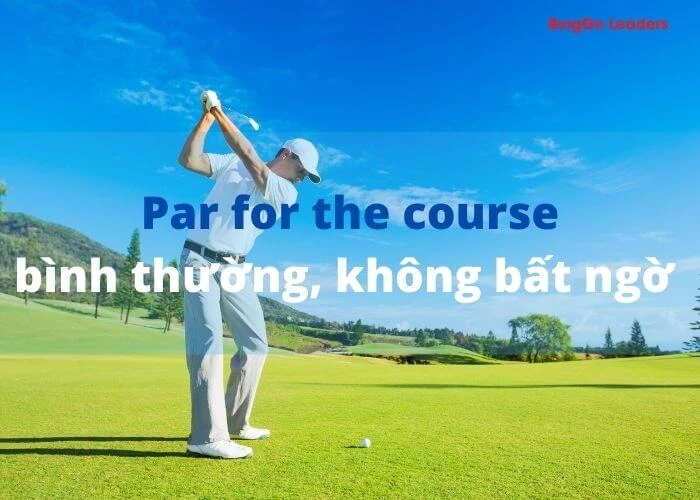 Thành ngữ “Par for the course” liên quan đến bộ môn golf