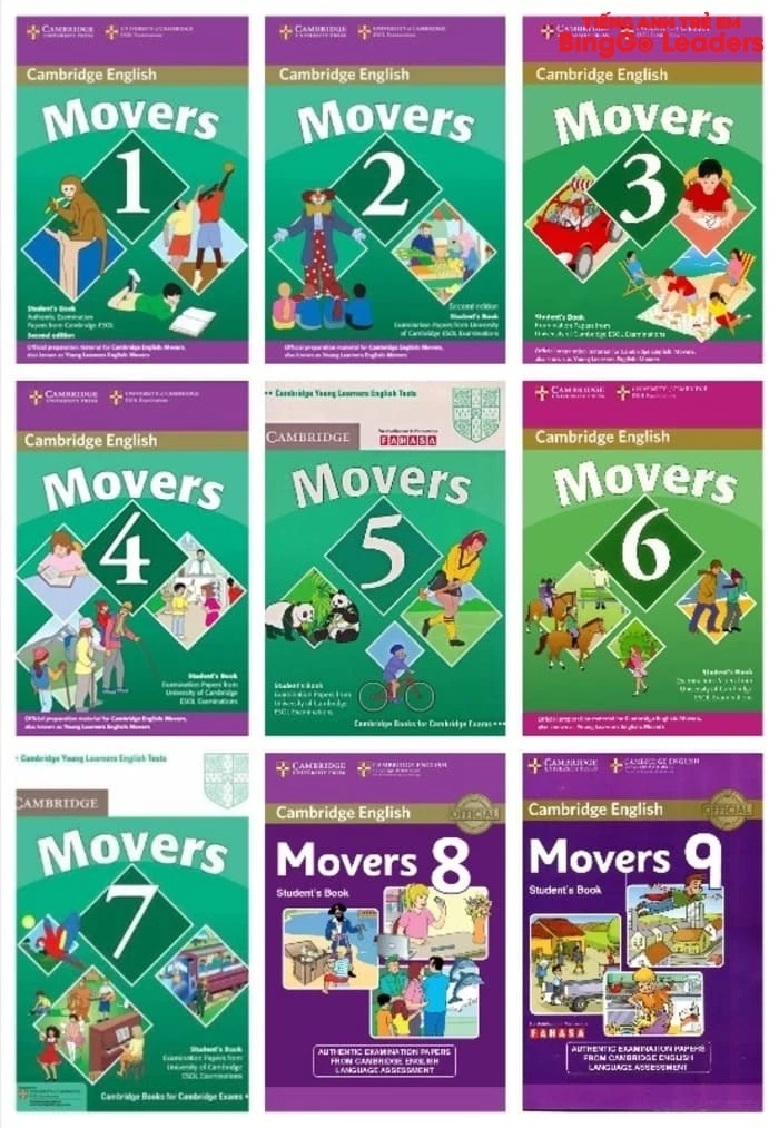 9 cuốn sách Movers nâng cao hơn trong bộ giáo trình Cambridge cho trẻ
