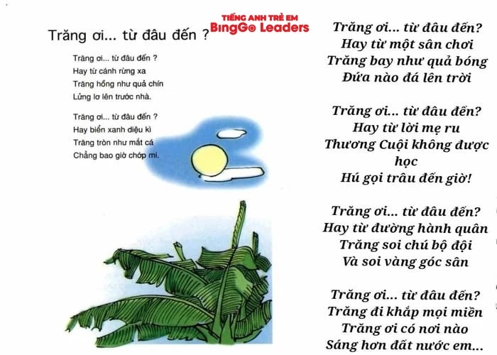 Bài thơ Trăng ơi từ đâu đến của tác giả Trần Đăng Khoa