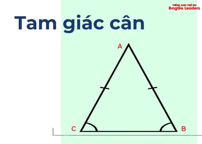 Công thức tính của hình tam giác cân