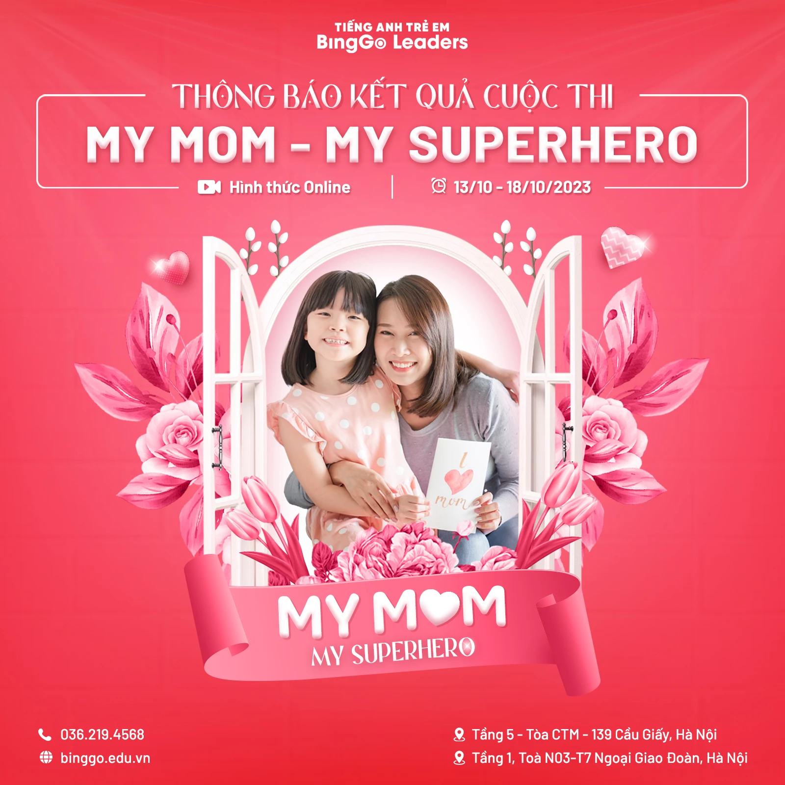 KẾT QUẢ CUỘC THI MY MOM MY SUPERHERO- LỜI NHẮN TỪ BÉ, YÊU THƯƠNG GỬI MẸ