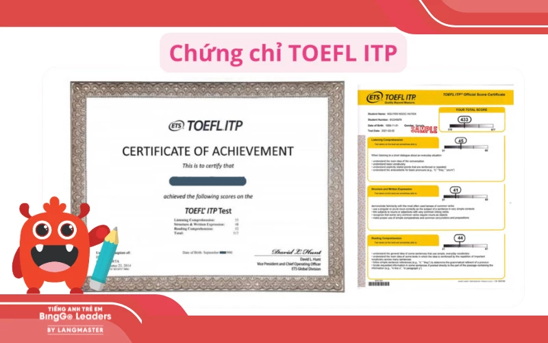 Chứng chỉ tiếng Anh quốc tế TOEFL dành cho trẻ