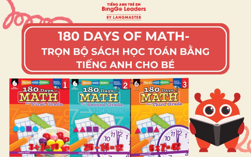DOWNLOAD BỘ SÁCH 180 DAYS OF MATH-  HỌC TOÁN BẰNG TIẾNG ANH CHO BÉ