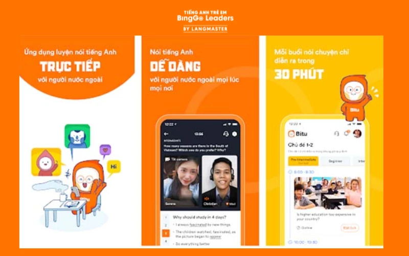 Bitu - App luyện nói tiếng Anh