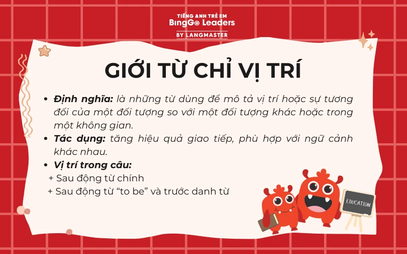 Giới từ chỉ vị trí là gì?