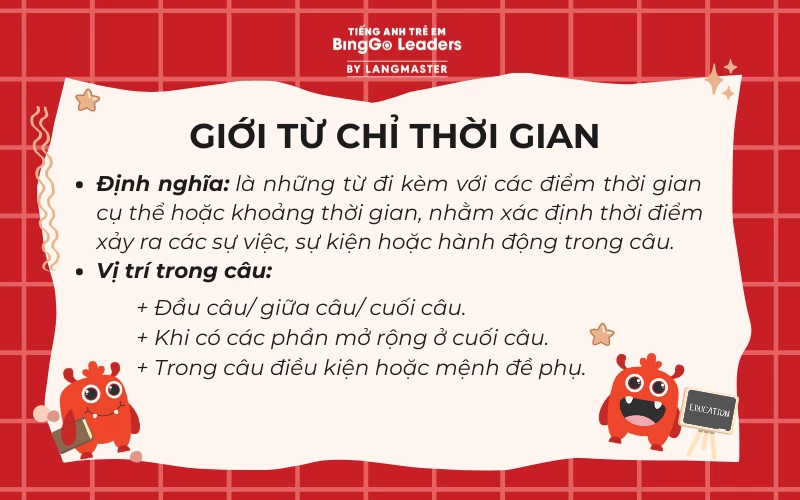 Giới từ chỉ thời gian là gì?