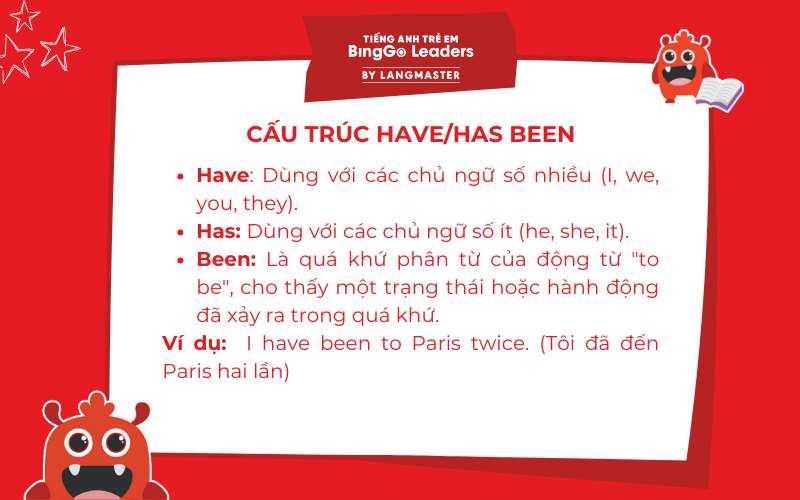 Cấu trúc have/has been trong tiếng Anh