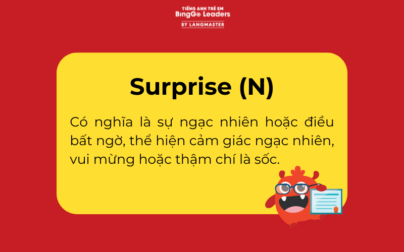 Khái niệm danh từ “surprise”