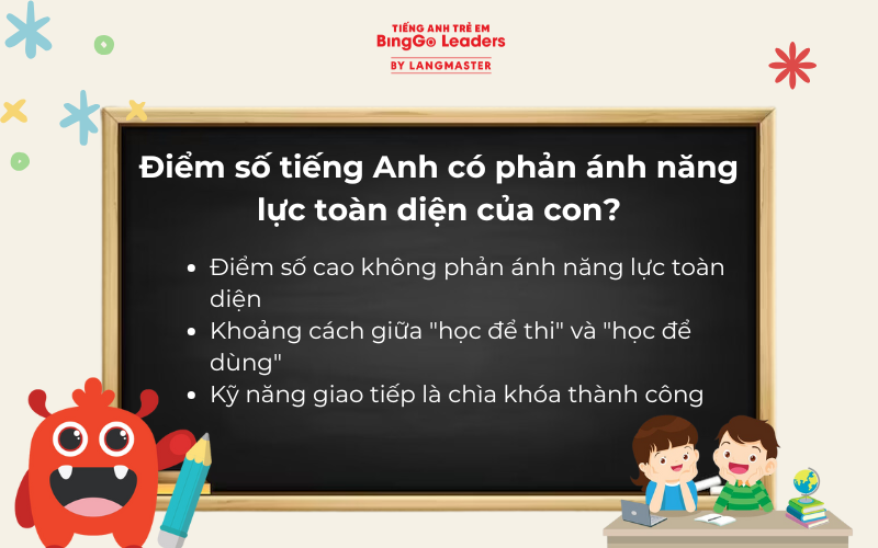 điểm tiếng Anh trên lớp cao nhưng con không giao tiếp được