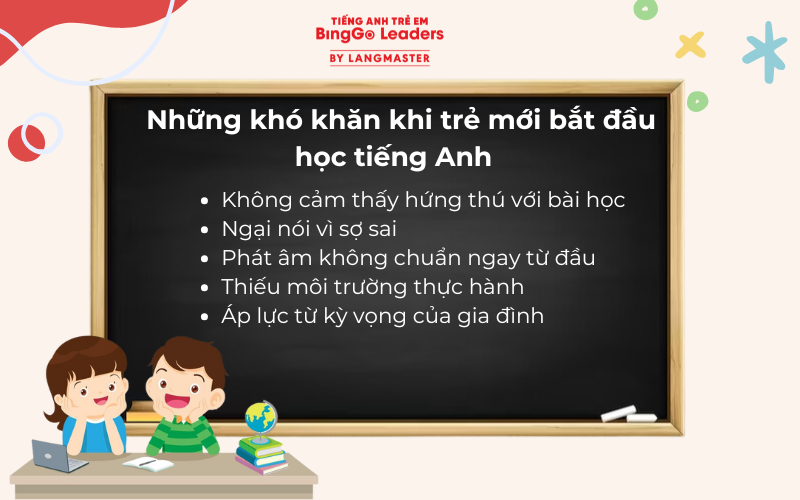 khó khăn khi trẻ học tiếng anh