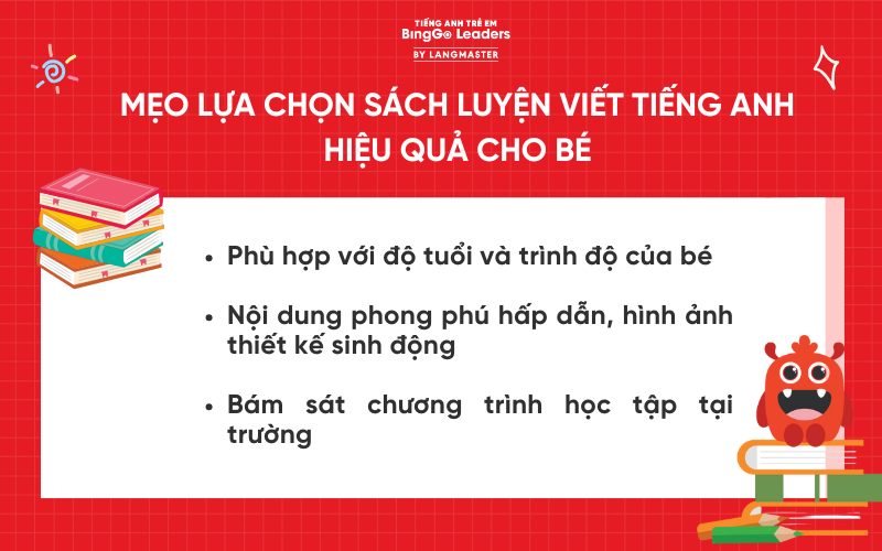 Mẹo lựa chọn sách luyện viết tiếng Anh cho bé