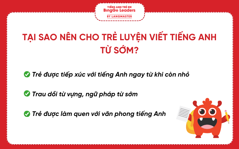 luyện viết tiếng Anh cho trẻ