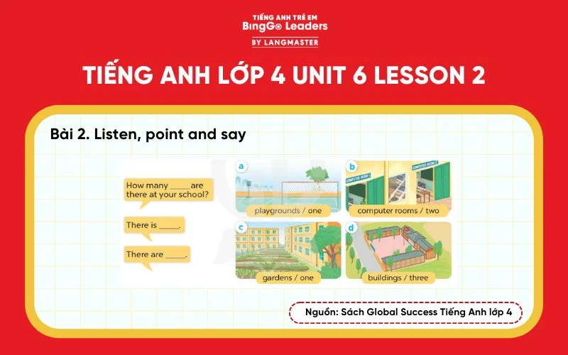 Bài tập số 2 tiếng Anh lớp 4 unit 6 lesson 2 
