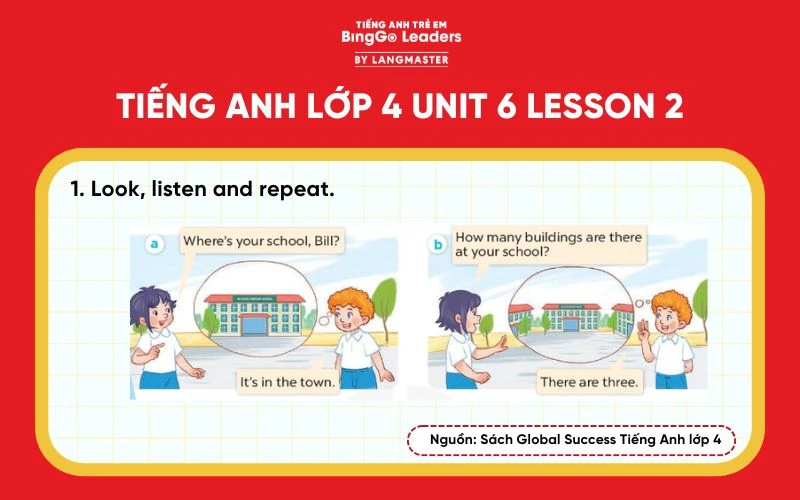 Bài tập nghe tiếng Anh lớp 4 unit 6 lesson 2 