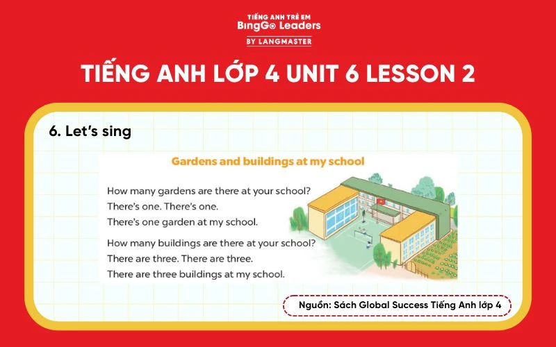 Bài tập số 6 tiếng Anh lớp 4 Unit 6 Lesson 2