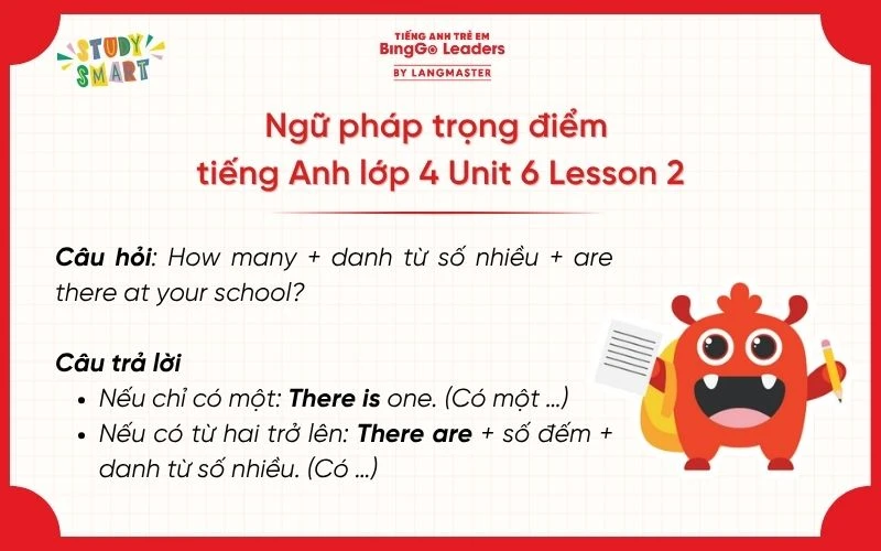 Ngữ pháp TIếng Anh lớp 4 Unit 6 Lesson 2 Global Success