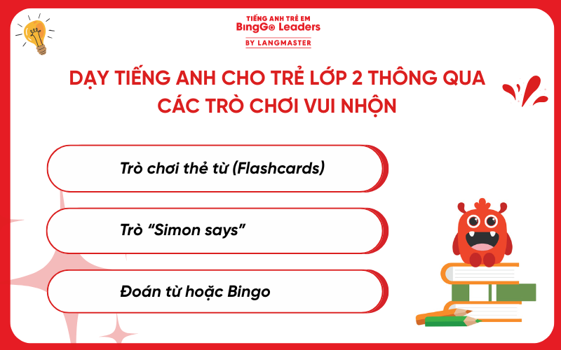 Cách dạy tiếng Anh cho trẻ lớp 2 thông qua trò chơi