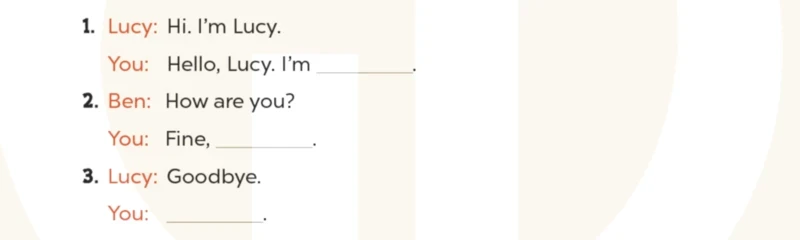 Bài tập tiếng Anh Lớp 3 Unit 3 Lesson 3 