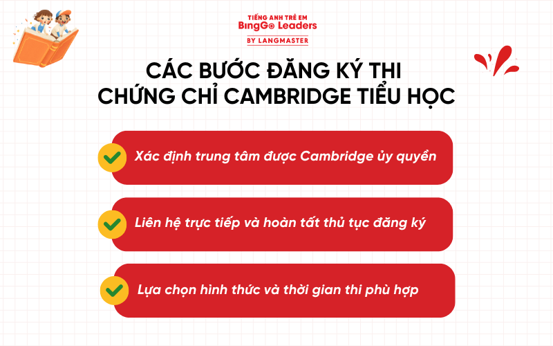 Đăng ký dự thi chứng chỉ Cambridge dành cho học sinh tiểu học