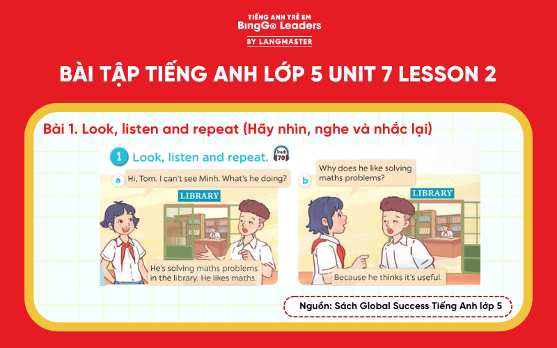 Bài tập tiếng Anh lớp 5 Unit 7 Lesson 2 Global Success