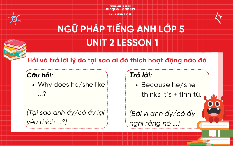 Ngữ pháp tiếng Anh lớp 5 Unit 7 Lesson 2 Global Success