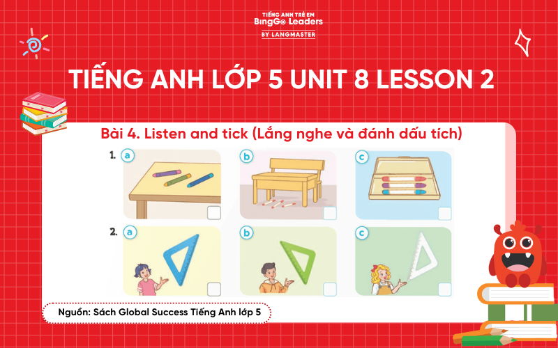 Bài tập 4 tiếng Anh lớp 5 Unit 8 Lesson 2 sách Global Success