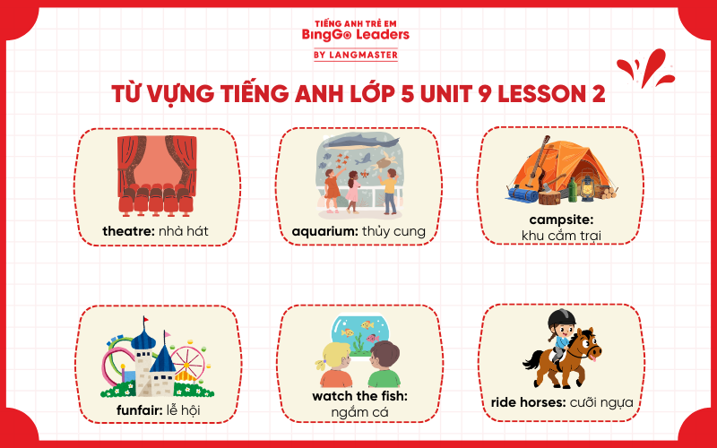 Từ vựng tiếng Anh lớp 5 Unit 9 Lesson 2 sách Global Success