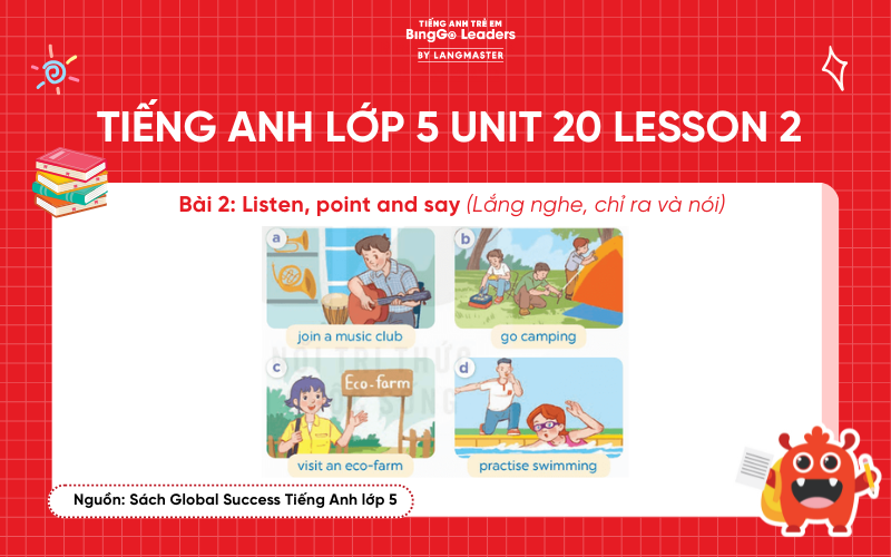 Bài tập số 2 Tiếng Anh lớp 5 Unit 20 Lesson 2 sách Global Success
