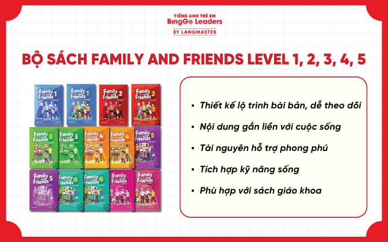 Bộ sách học tiếng Anh cho bé 4 tuổi Family and Friends National Edition