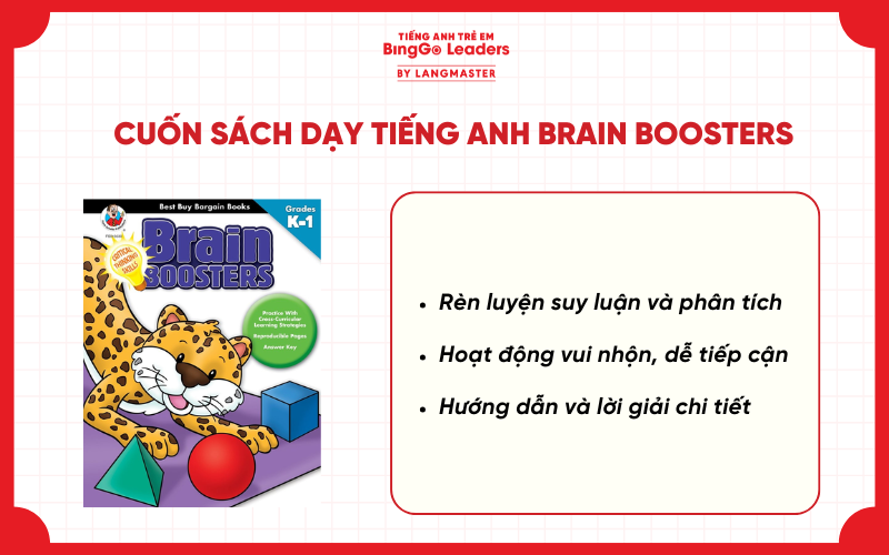 Sách dạy tiếng Anh cho trẻ 4 tuổi Brain Boosters