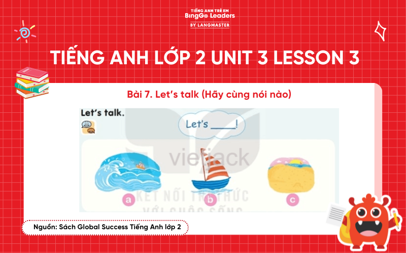 Bài tập số 7 tiếng Anh lớp 2 Unit 3 Lesson 3 Global Success