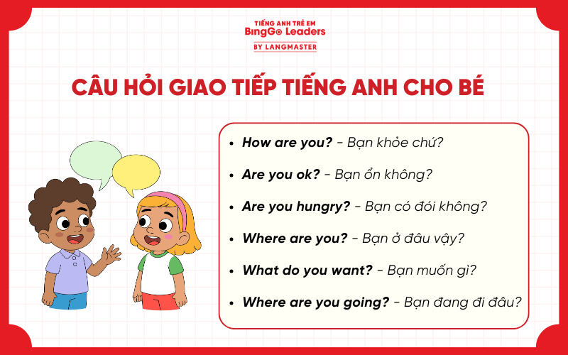 Câu hỏi giao tiếp tiếng Anh thông dụng cho trẻ em