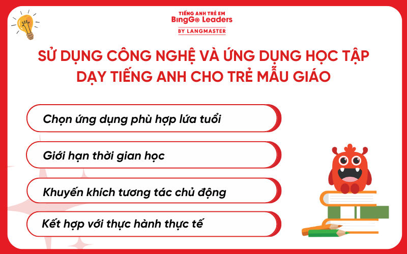 Phương pháp dạy tiếng Anh cho trẻ mầm non bằng công nghệ và các ứng dụng học tập