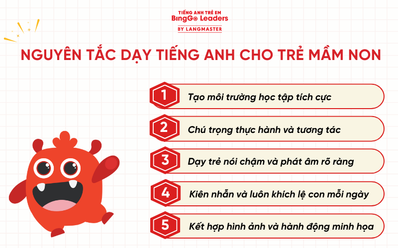 Nguyên tắc dạy tiếng Anh cho trẻ mầm non