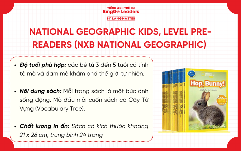 Bộ sách học tiếng Anh cho bé 4 tuổi National Geographic Kids