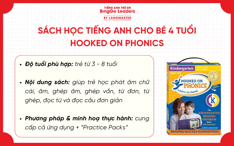 Bộ sách học tiếng Anh cho trẻ 4 tuổi Hooked on phonics