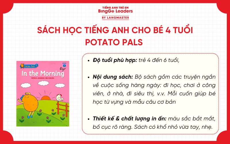 Bộ sách học tiếng Anh cho trẻ 4 tuổi Potato Pals