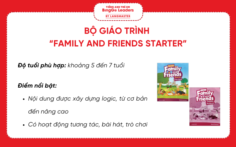 Giáo trình tiếng Anh cho trẻ mầm non Family and Friends
