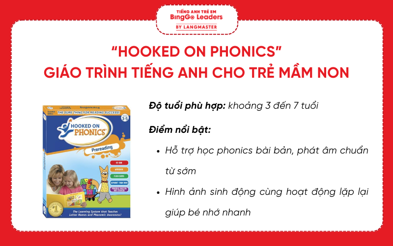 Giáo trình tiếng Anh cho trẻ mầm non Hooked on Phonics