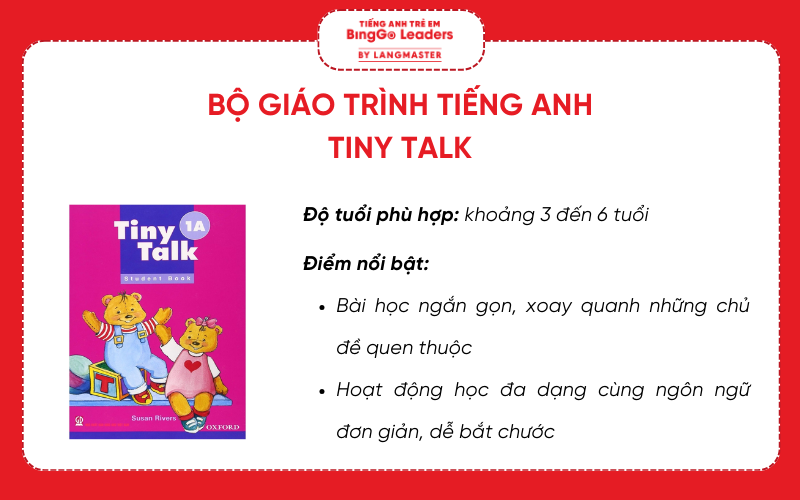 Giáo trình tiếng Anh cho trẻ mầm non Tiny Talk