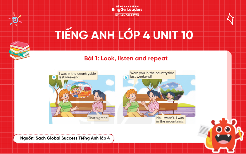Bài tập tiếng Anh lớp 4 Unit 10 Lesson 1