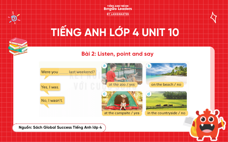Bài tập số 2 tiếng Anh lớp 4 Unit 10 Lesson 1 Global Success