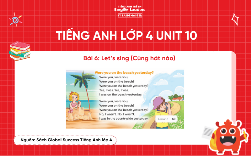 Bài tập số 6 tiếng Anh lớp 4 Unit 10 Lesson 1 Global Success