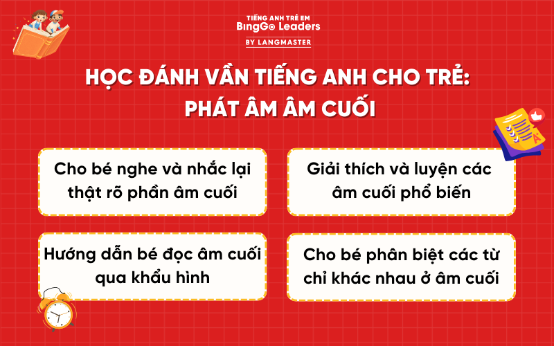 Học đánh vần tiếng Anh cho trẻ: phát âm âm cuối