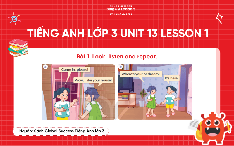 Bài tập 1 tiếng Anh lớp 3 Unit 13 Lesson 1 sách Global Success