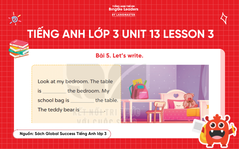 Bài tập số 5 tiếng Anh lớp 3 Unit 13 Lesson 3  Sách Global Success
